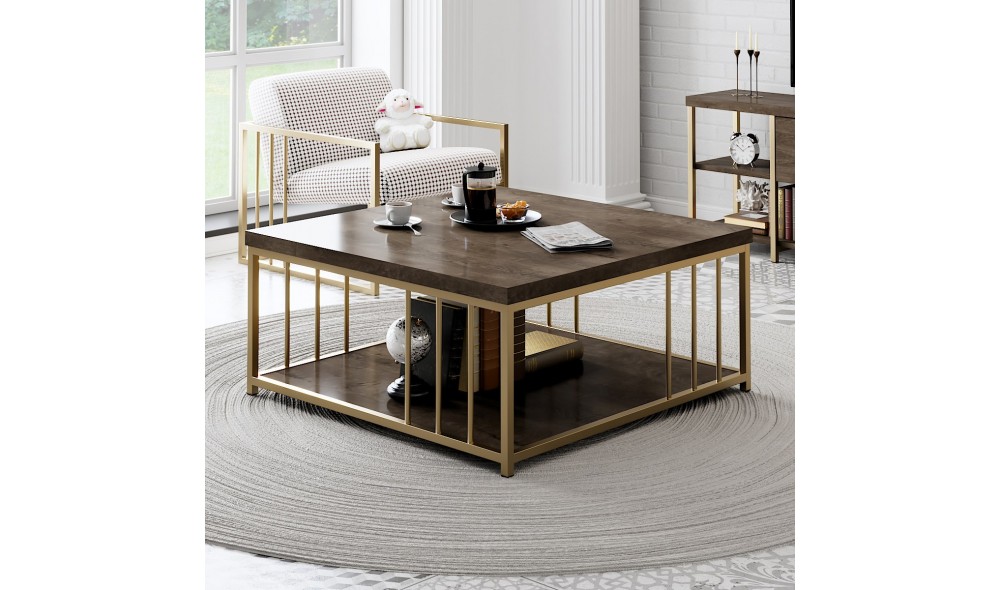 Masuta de cafea, Zenn, NucAur, 90 x 40 x 90 cm