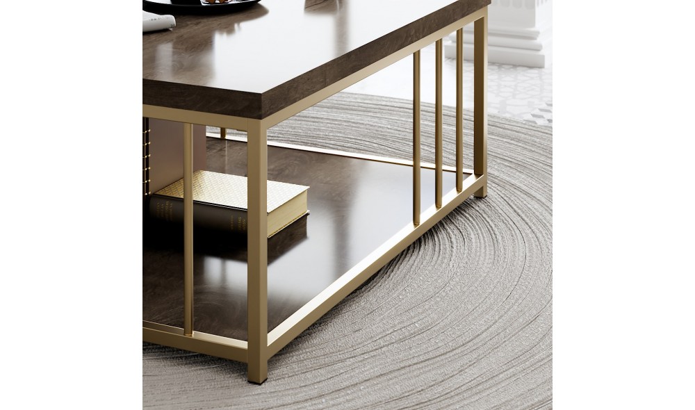 Masuta de cafea, Zenn, NucAur, 90 x 40 x 90 cm