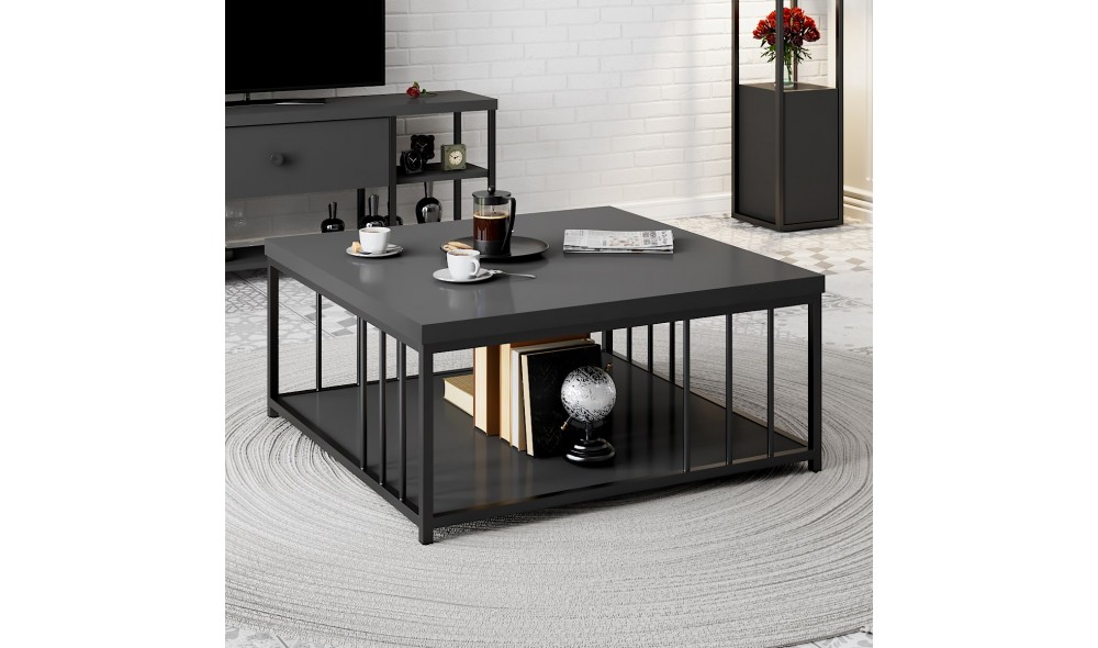 Masuta de cafea, Zenn, AntracitNegru, 90 x 40 x 90 cm