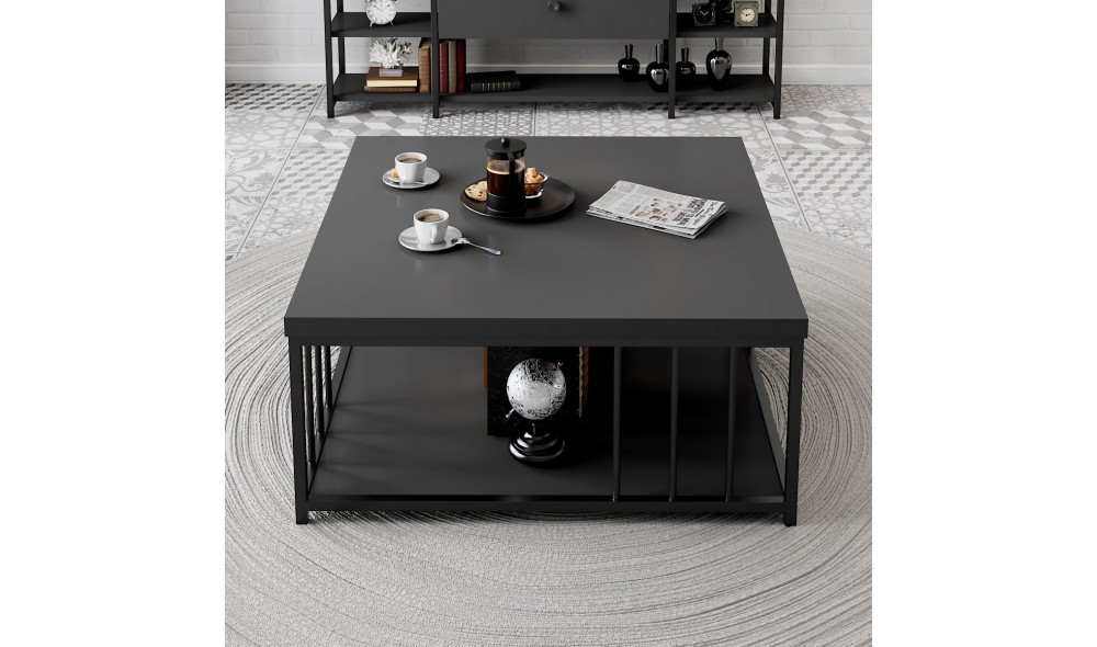 Masuta de cafea, Zenn, AntracitNegru, 90 x 40 x 90 cm