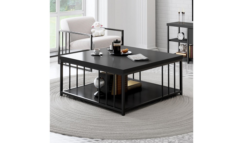 Masuta de cafea, Zenn, AntracitNegru, 90 x 40 x 90 cm