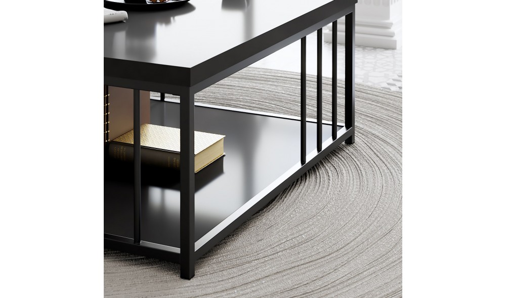 Masuta de cafea, Zenn, AntracitNegru, 90 x 40 x 90 cm