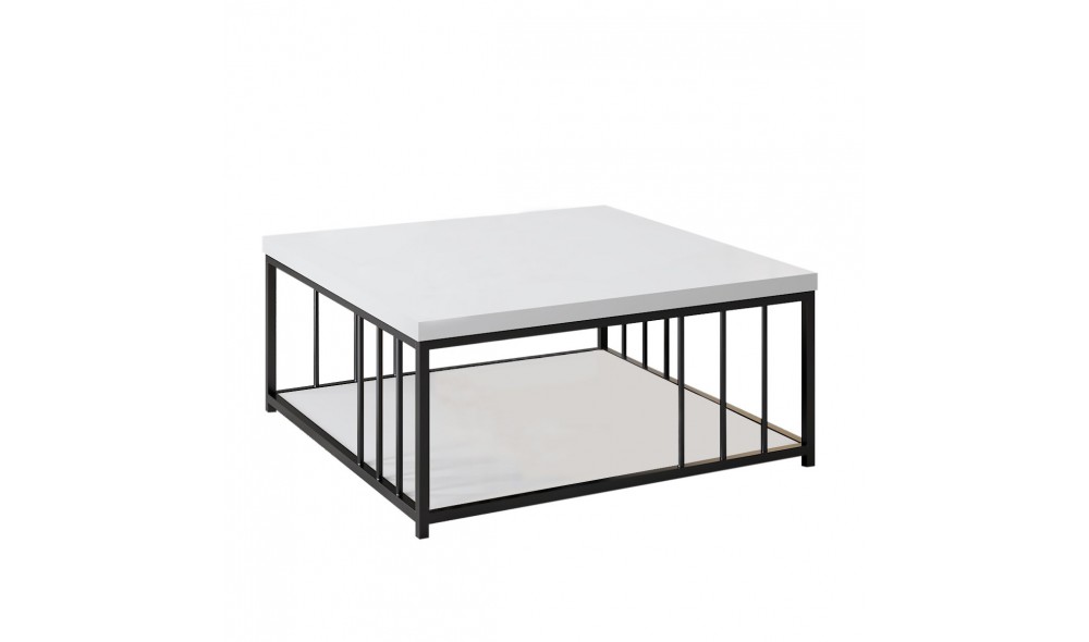 Masuta de cafea, Zenn, AlbNegru, 90 x 40 x 90 cm