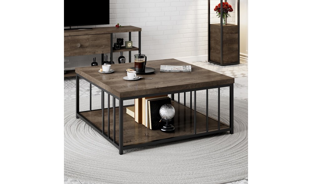 Masuta de cafea, Zenn, NucNegru, 90 x 40 x 90 cm