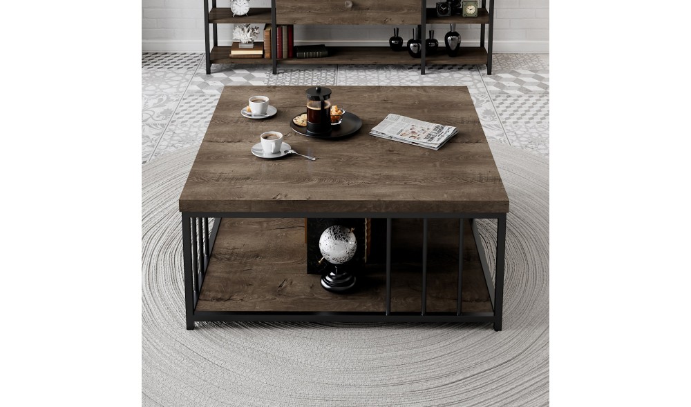 Masuta de cafea, Zenn, NucNegru, 90 x 40 x 90 cm