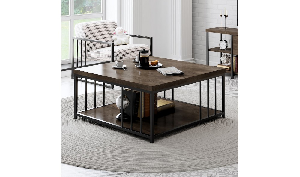 Masuta de cafea, Zenn, NucNegru, 90 x 40 x 90 cm