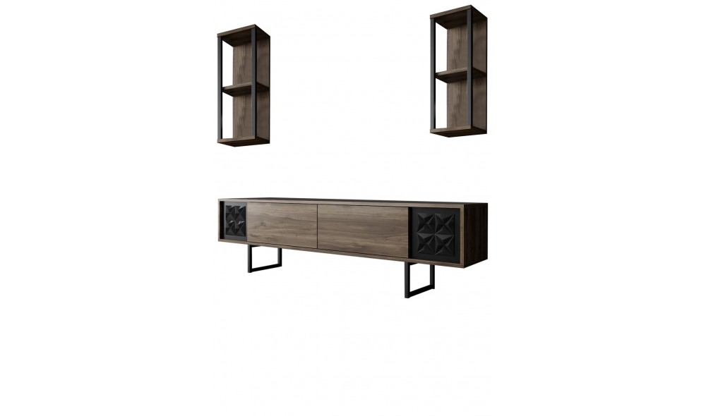 Unitate TV, Black Line, NucNegru, 180 x 18 x 30 cm