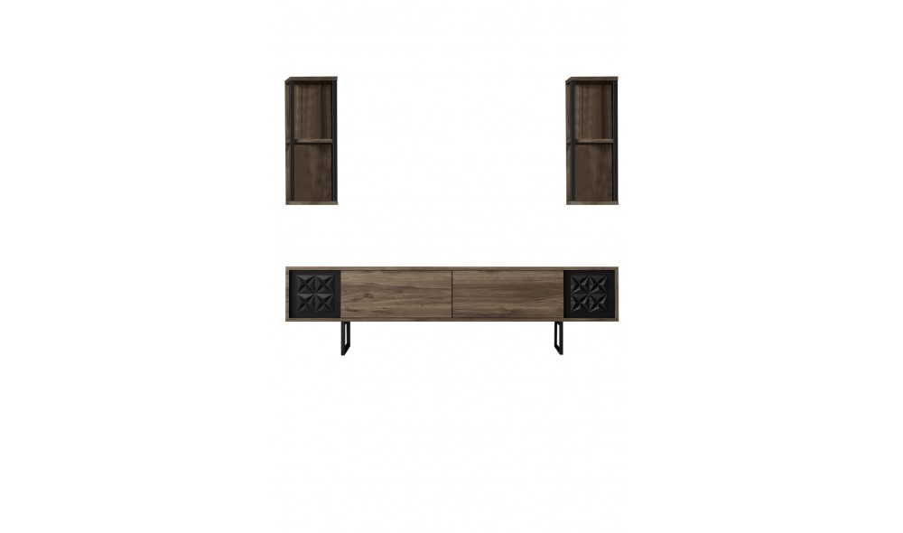 Unitate TV, Black Line, NucNegru, 180 x 18 x 30 cm