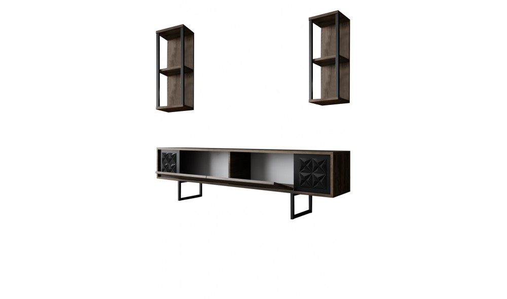 Unitate TV, Black Line, NucNegru, 180 x 18 x 30 cm