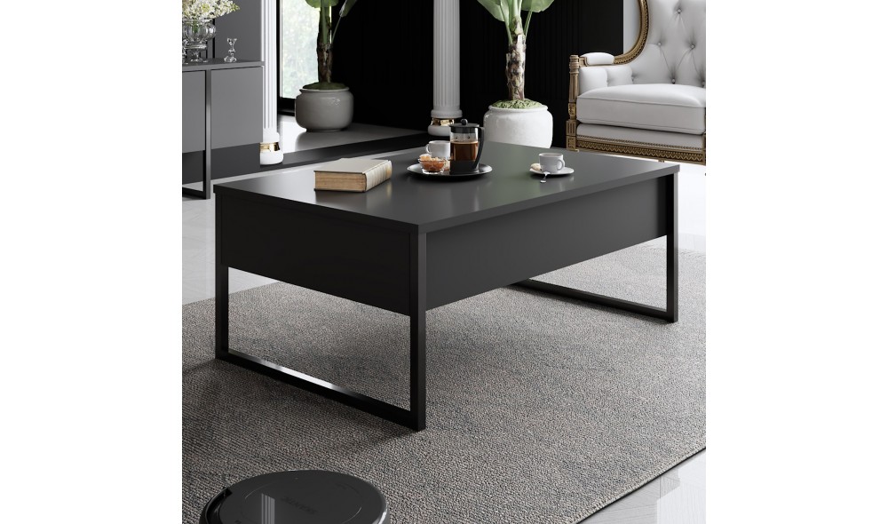 Set Mobila Sufragerie, Luxe Set, AntracitNegru, 180 x 47 x 30 cm