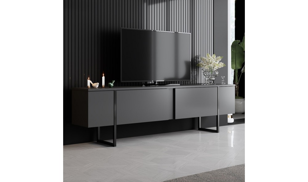 Set Mobila Sufragerie, Luxe Set, AntracitNegru, 180 x 47 x 30 cm