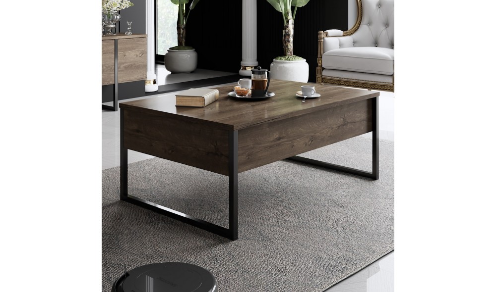 Set Mobila Sufragerie, Luxe Set, NucNegru, 180 x 47 x 30 cm