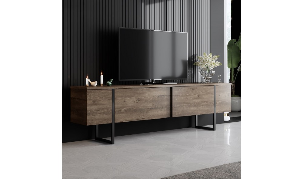 Set Mobila Sufragerie, Luxe Set, NucNegru, 180 x 47 x 30 cm