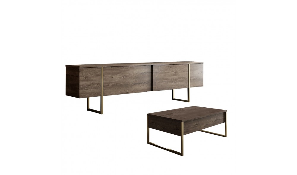 Set Mobila Sufragerie, Luxe Set, NucAur, 180 x 47 x 30 cm