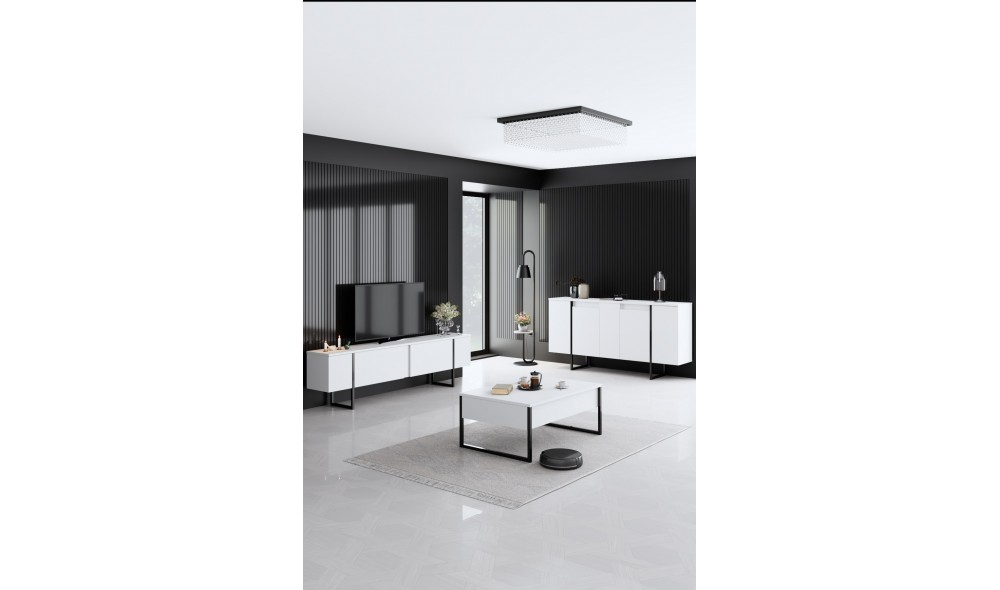 Consola, Luxe, AlbNegru, 160 x 80 x 35 cm