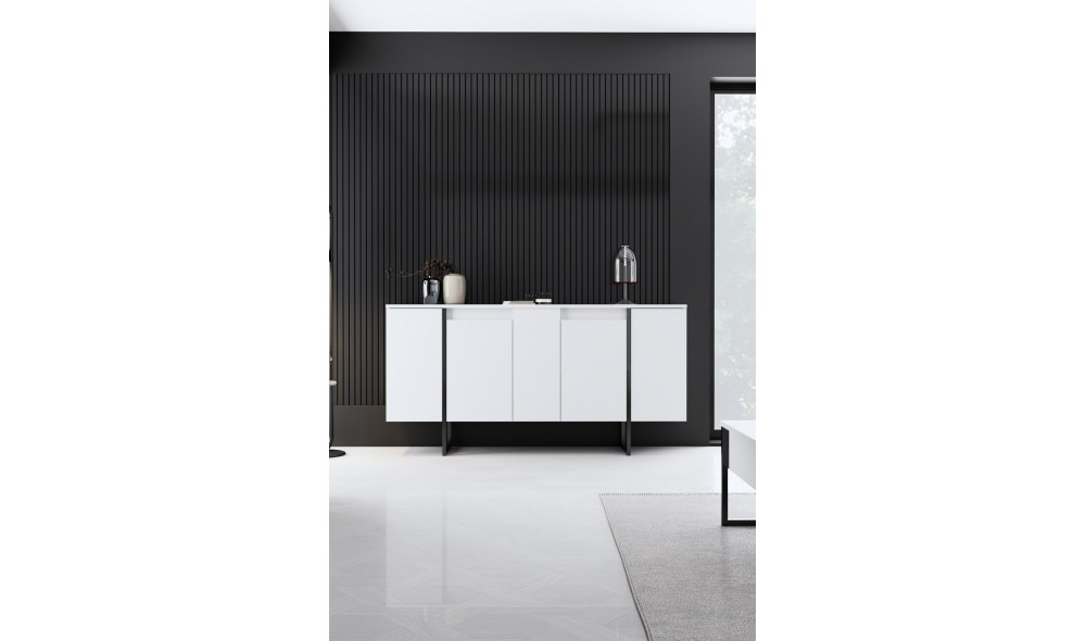 Consola, Luxe, AlbNegru, 160 x 80 x 35 cm