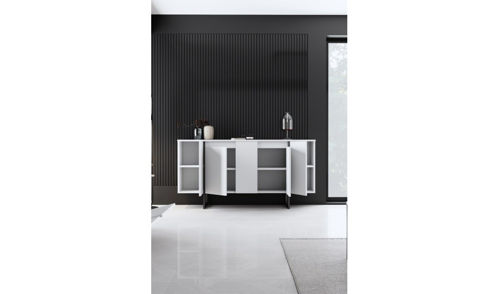 Consola, Luxe, AlbNegru, 160 x 80 x 35 cm