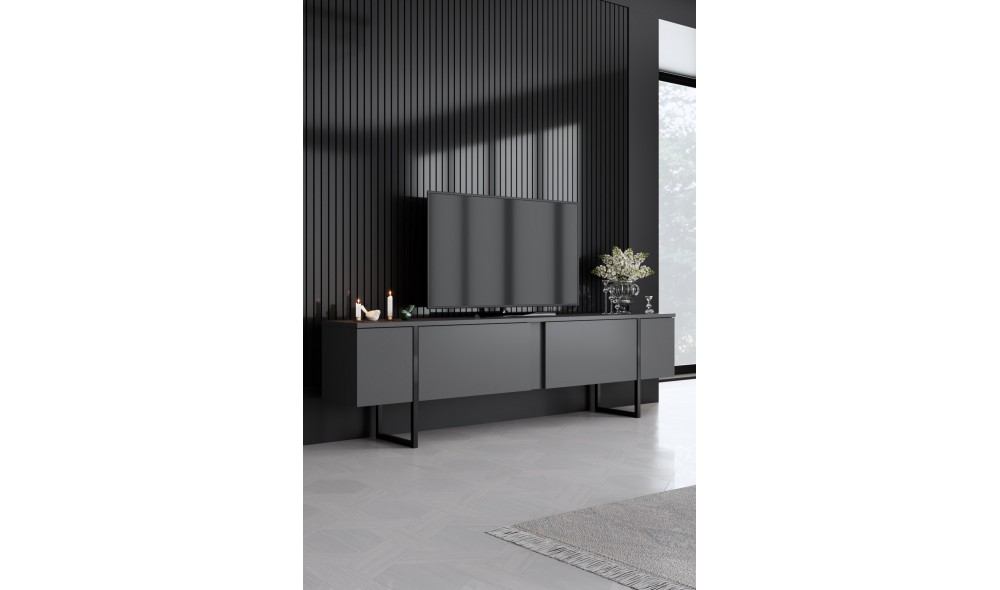 Set Mobila Sufragerie, Luxe, NucNegru, 160 x 80 x 35 cm