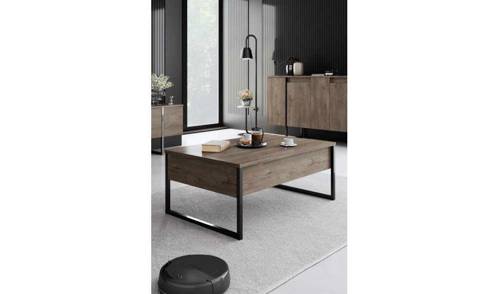 Set Mobila Sufragerie, Luxe, NucNegru, 160 x 80 x 35 cm