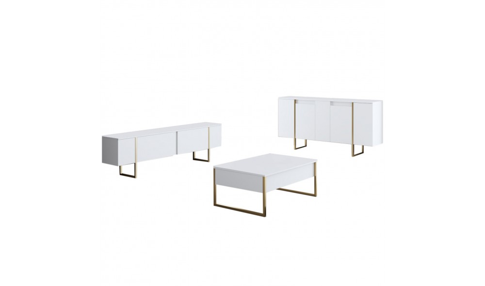 Set Mobila Sufragerie, Luxe, AlbAur, 160 x 80 x 35 cm