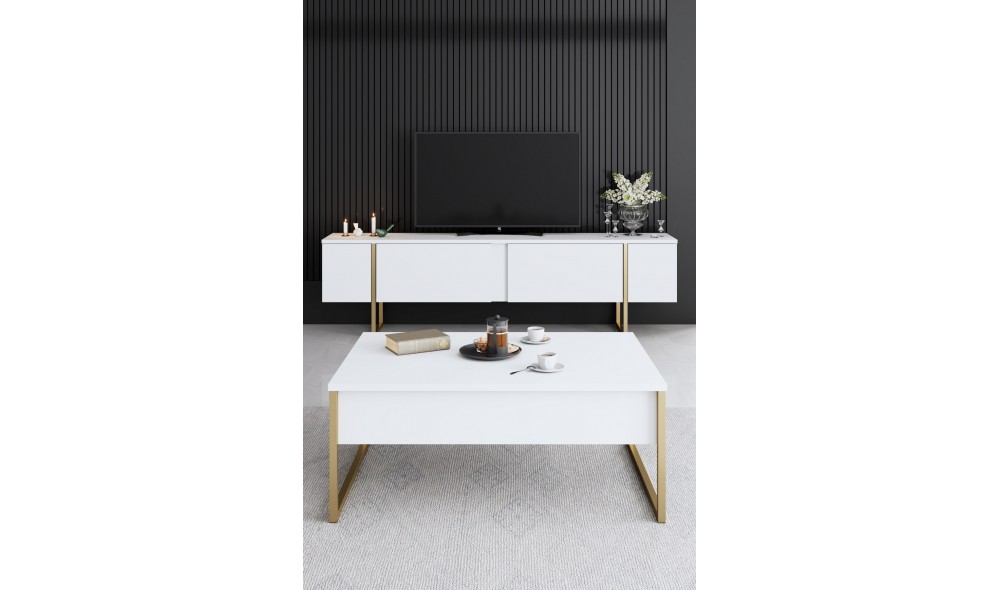 Set Mobila Sufragerie, Luxe, AlbAur, 160 x 80 x 35 cm