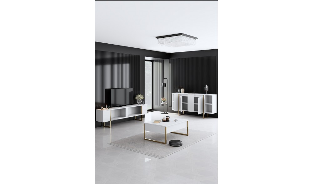 Set Mobila Sufragerie, Luxe, AlbAur, 160 x 80 x 35 cm