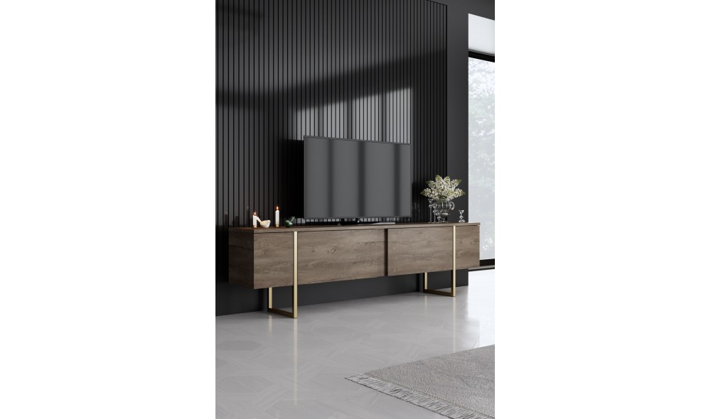 Set Mobila Sufragerie, Luxe, NucAur, 160 x 80 x 35 cm