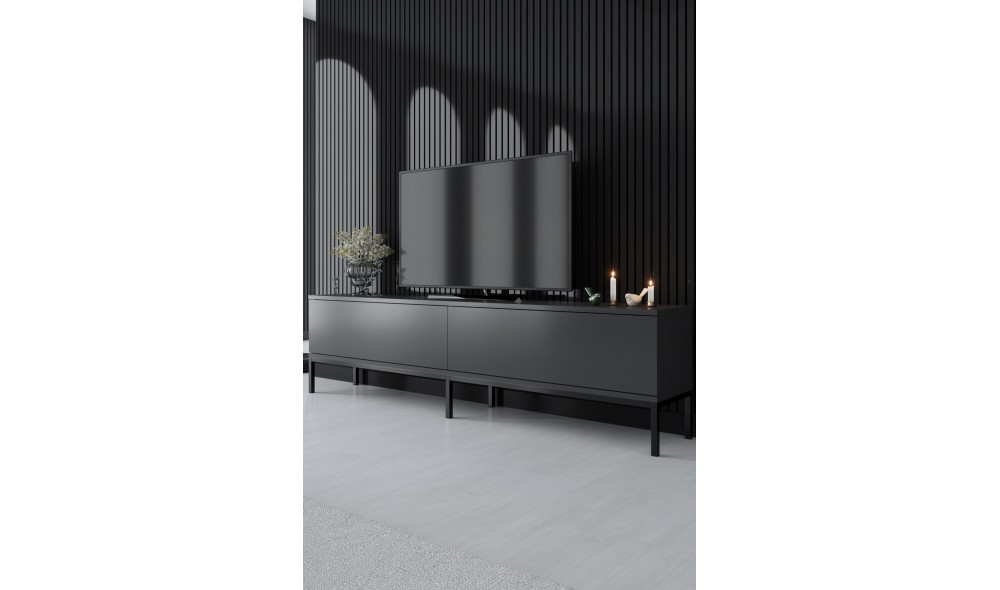 Suport TV, Lord, AntracitNegru, 180 x 47 x 30 cm