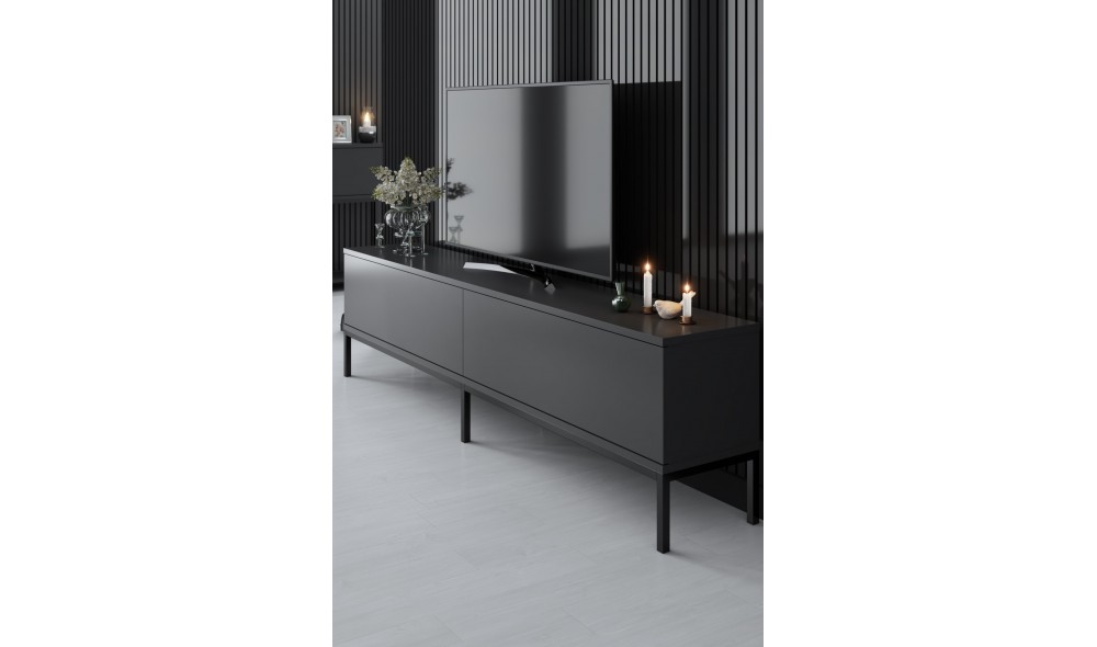 Suport TV, Lord, AntracitNegru, 180 x 47 x 30 cm