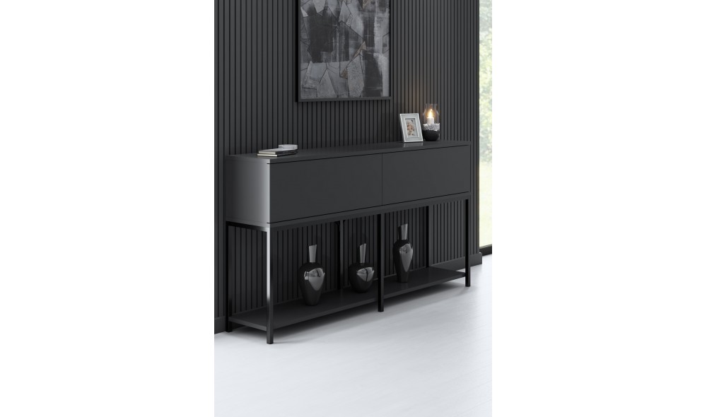 Consola, Lord, AntracitNegru, 150 x 80 x 30 cm
