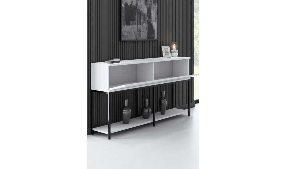Consola, Lord, NegruAlb, 150 x 80 x 30 cm