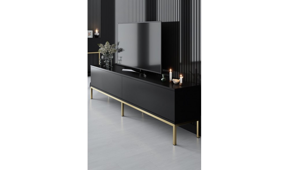 Suport TV, Lord, NegruAur, 180 x 47 x 30 cm