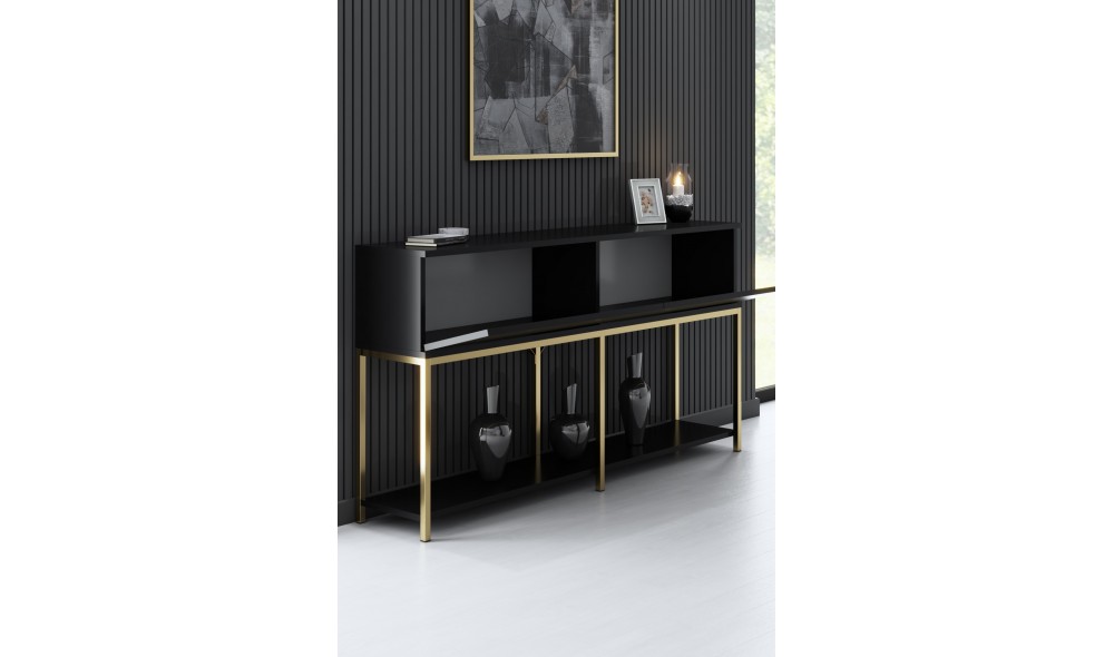 Consola, Lord, NegruAur, 150 x 80 x 30 cm