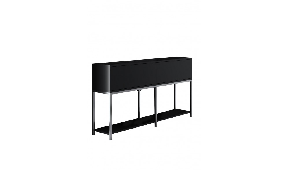 Consola, Lord, NegruArgint, 150 x 80 x 30 cm