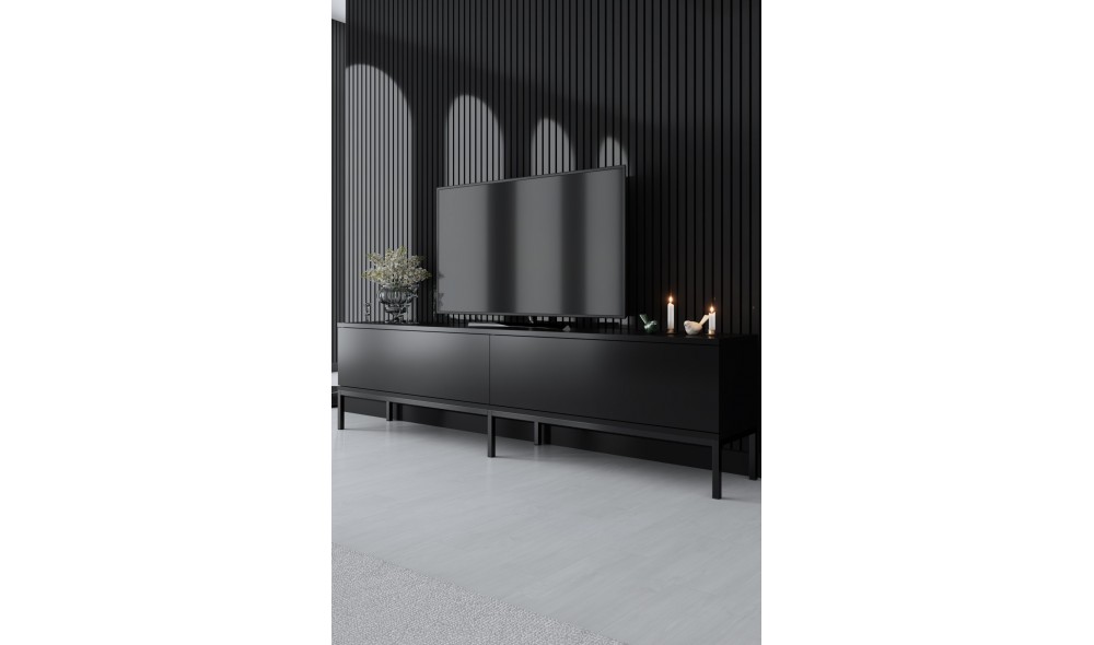 Suport TV, Lord, Negru, 180 x 47 x 30 cm