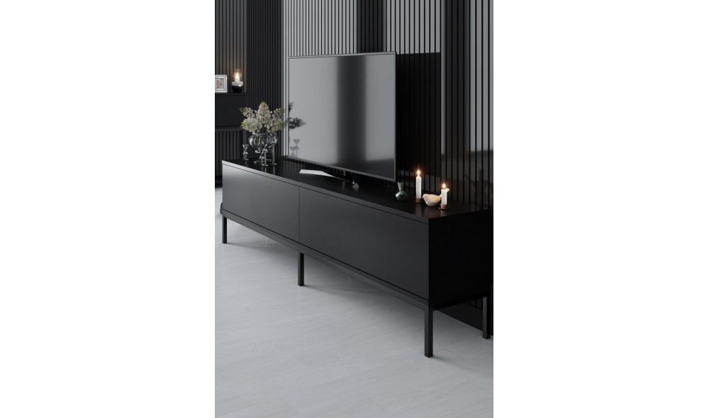 Suport TV, Lord, Negru, 180 x 47 x 30 cm