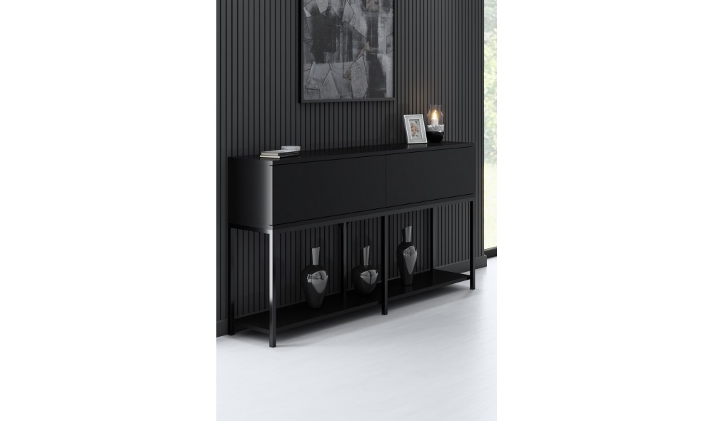 Consola, Lord, Negru, 150 x 80 x 30 cm