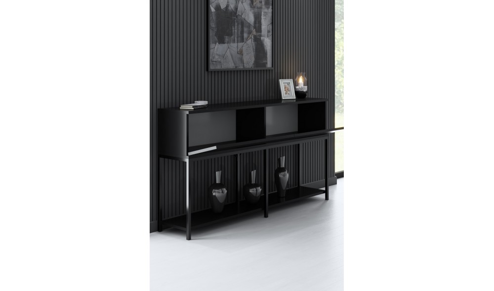 Consola, Lord, Negru, 150 x 80 x 30 cm