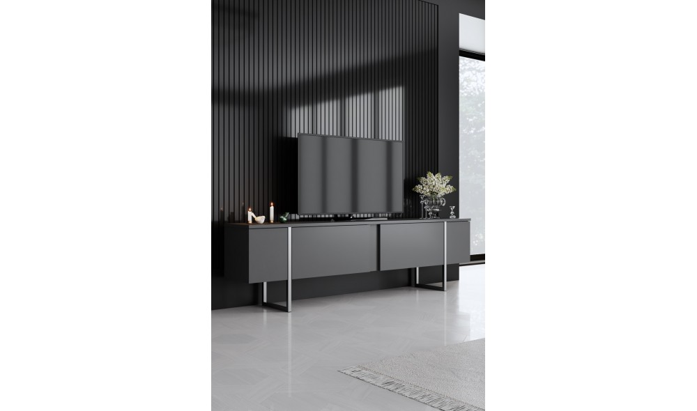 Unitate TV, Luxe, AntracitArgint, 180 x 50 x 30 cm