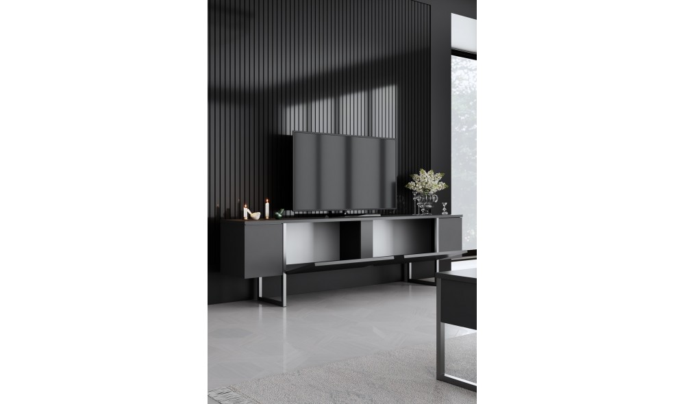 Unitate TV, Luxe, AntracitArgint, 180 x 50 x 30 cm