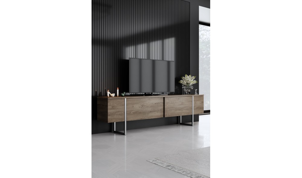 Unitate TV, Luxe, NucArgint, 180 x 50 x 30 cm