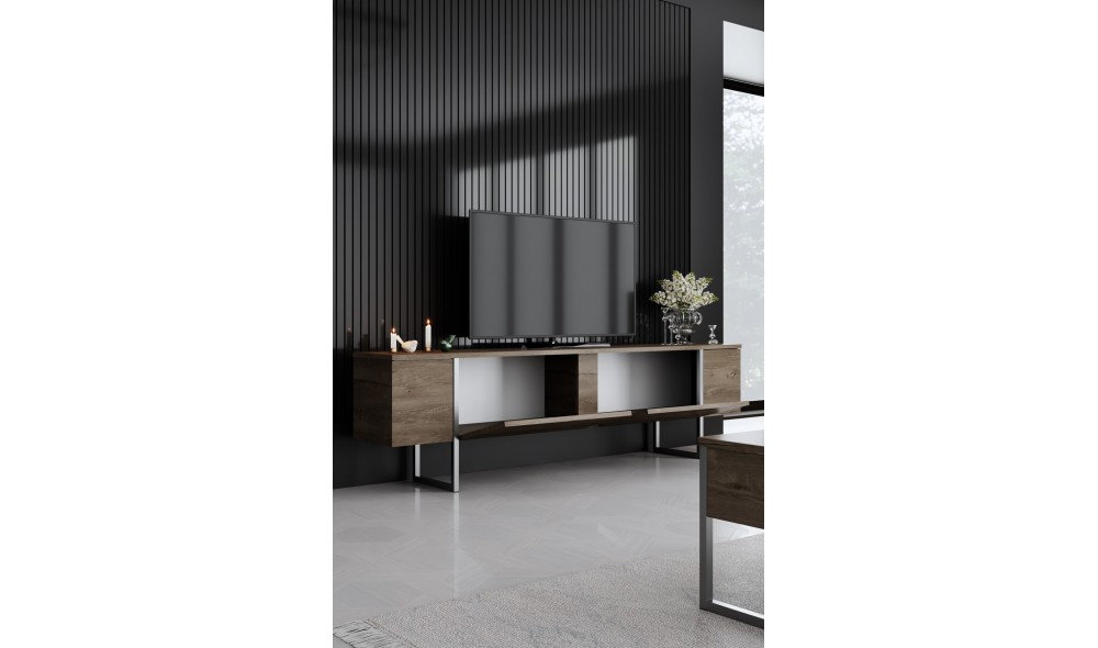 Unitate TV, Luxe, NucArgint, 180 x 50 x 30 cm