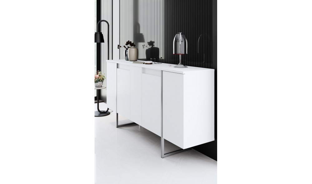 Consola, Luxe, AlbArgint, 160 x 80 x 35 cm