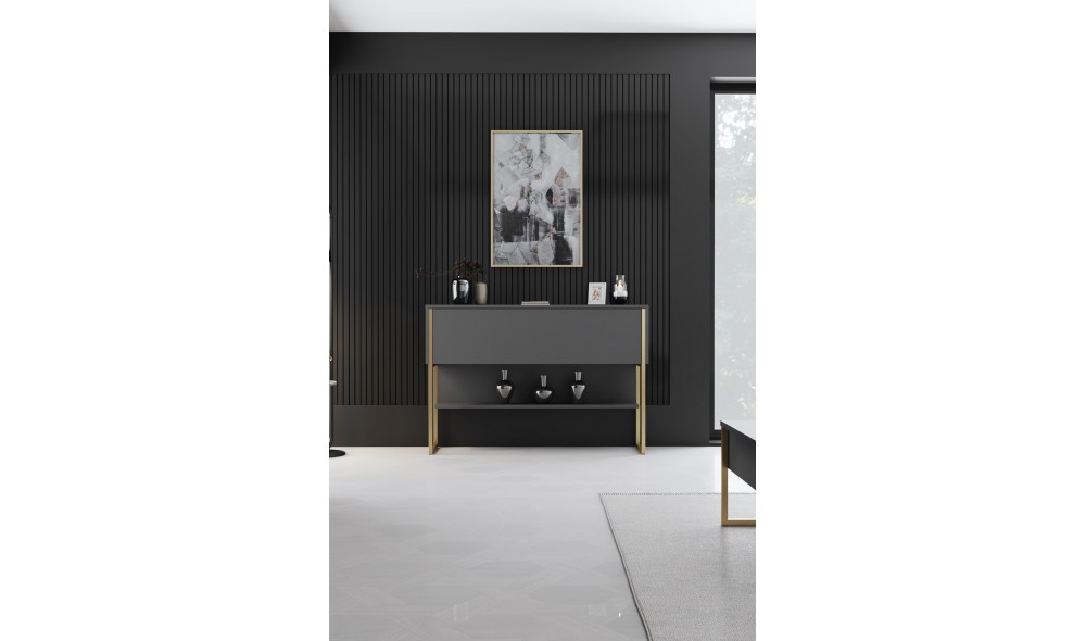 Comoda, Luxe, AurAntracit, 120 x 80 x 30 cm