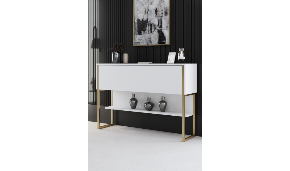 Comoda, Luxe, AurAlb, 120 x 80 x 30 cm