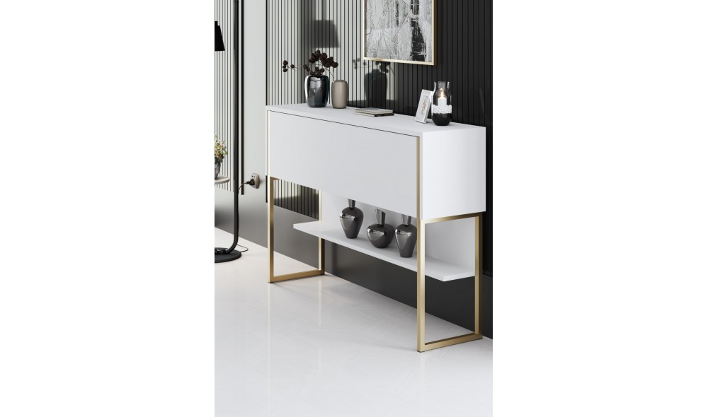 Comoda, Luxe, AurAlb, 120 x 80 x 30 cm