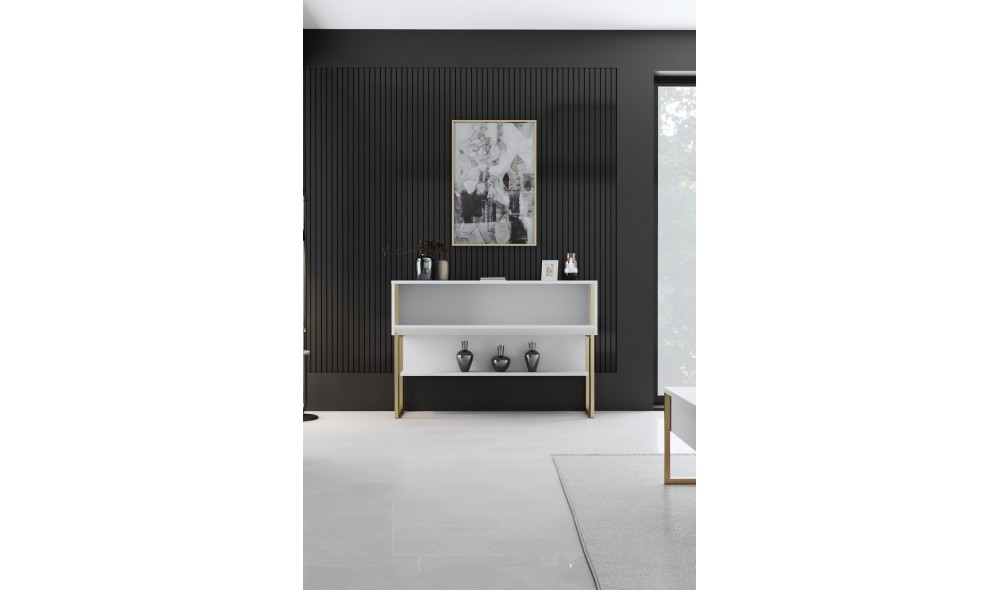 Comoda, Luxe, AurAlb, 120 x 80 x 30 cm