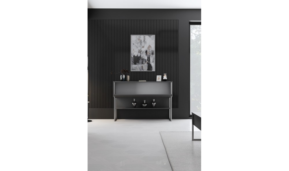 Comoda, Luxe, ArgintAntracit, 120 x 80 x 30 cm