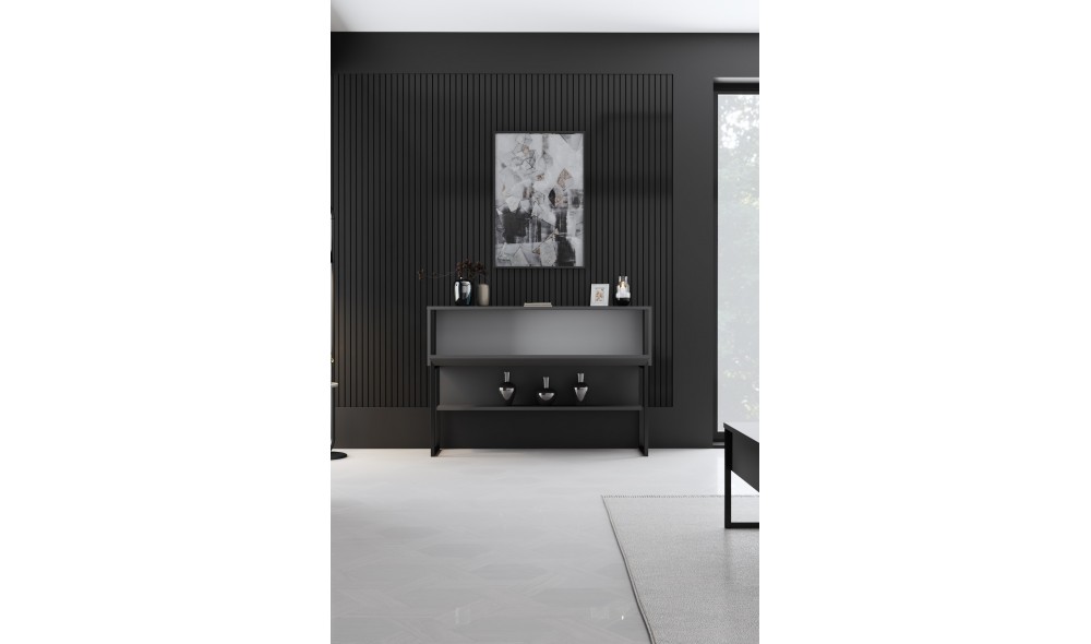 Comoda, Luxe, NegruAntracit, 120 x 80 x 30 cm