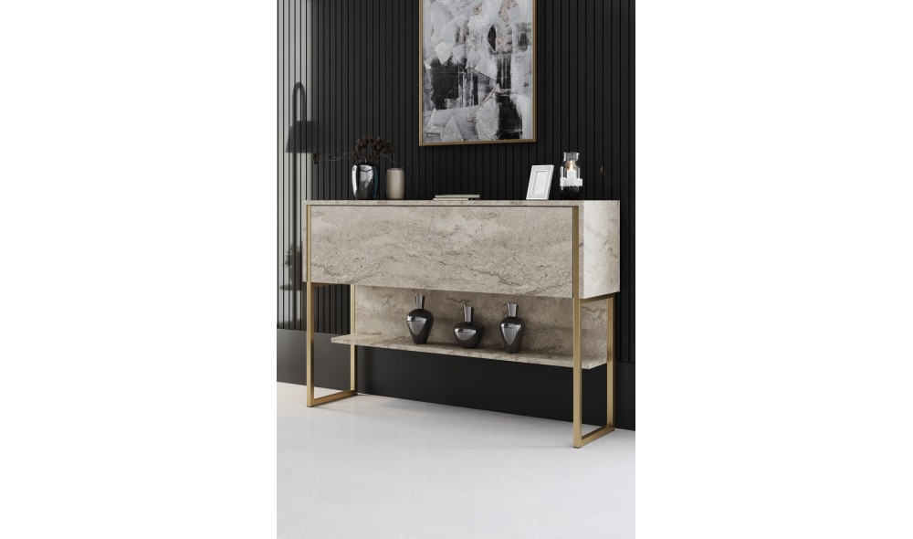 Comoda, Luxe, TravertinAur, 120 x 80 x 30 cm